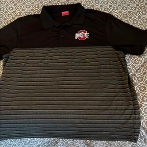 Men's Black and Gray Polo Shirt